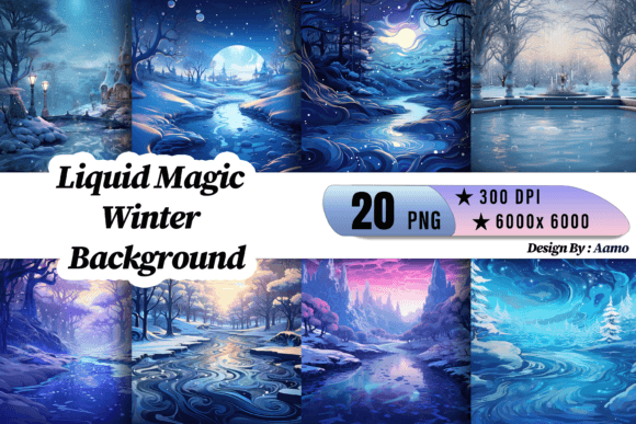 Download Liquid Magic Winter Background - Winter Collection