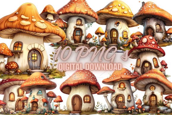 Download Mushroom House Clipart, PNG 6S-9 - Mushroom house Collection