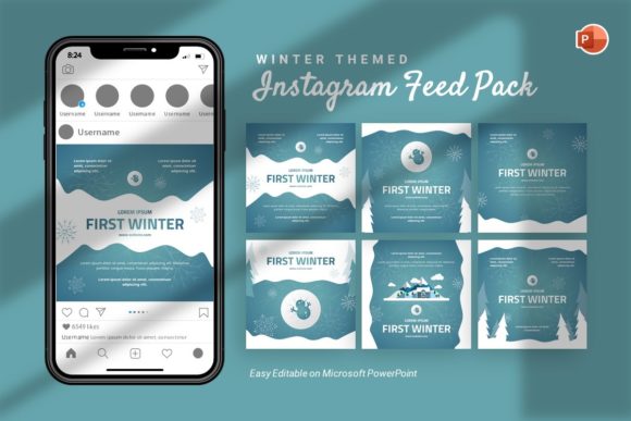 Download Instagram Feed - Winter Template - Winter Collection