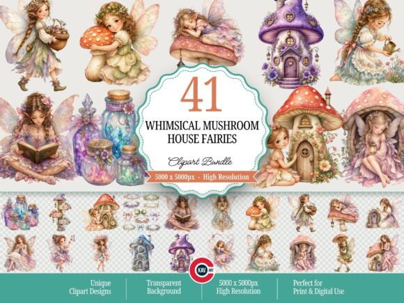 Download Whimsical Mushroom House Fairies - Mushroom house Collection