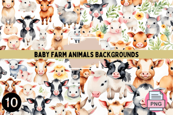 Download Baby Farm Animals Background - Animal Collection
