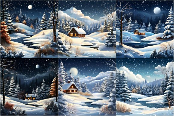 Download Winter Background Digital Papers - Winter Collection