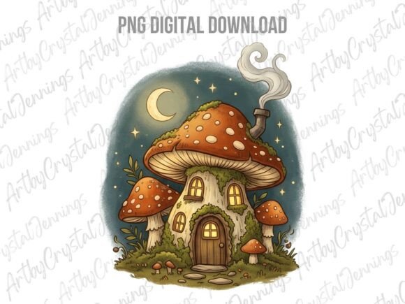 Download Cottagecore Mushroom House PNG - Mushroom house Collection