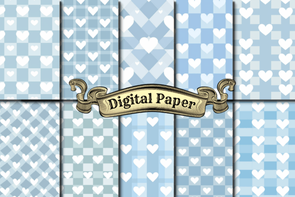 Download Vintage Valentine Hearts Digital Paper - Hearts digital paper Collection