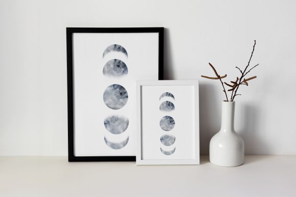 Download Watercolor Moon Print INSTANT DOWNLOAD - Premium Resources