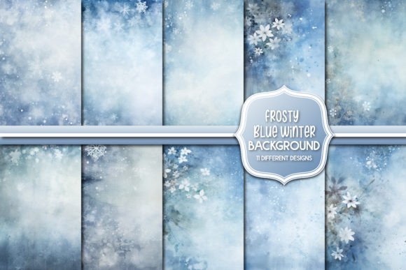 Download Frosty Blue Winter Background Designs - Winter Collection